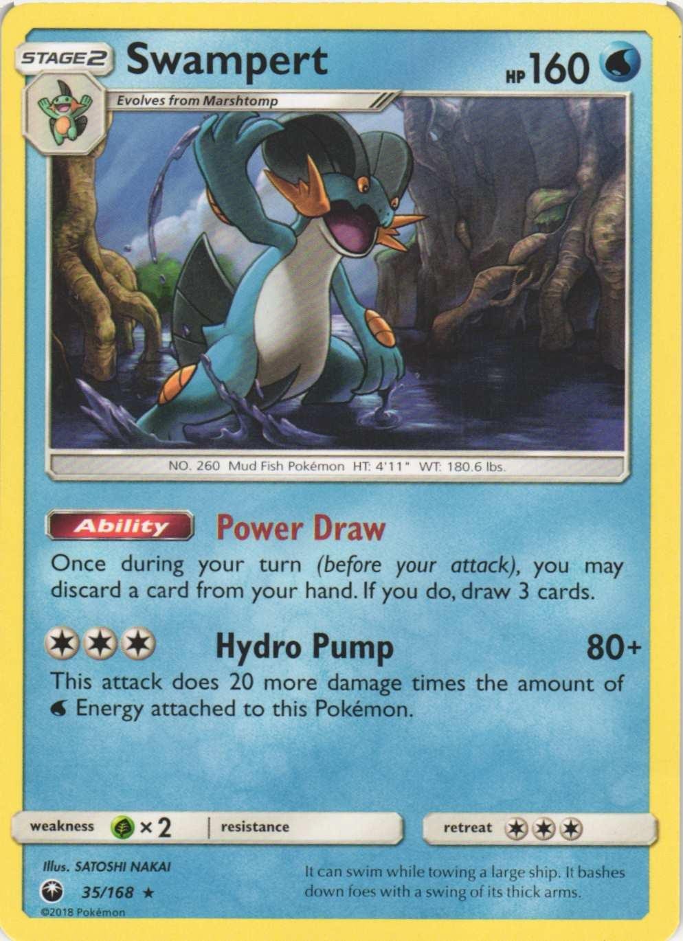 Swampert 35/168 Rare Celestial Storm Pokemon Near Mint