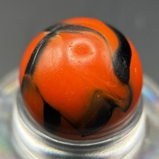 Vintage Marbles - Peltier Glass NLR Tiger w/AV NM .62" Awesome Pattern