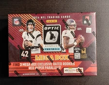 2024 Panini Optic Football Hobby Mega Box Sealed Downtown Uptown Red Hyper
