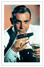Sean Connery James Bond Movie Signed Autograph Photo Print A5