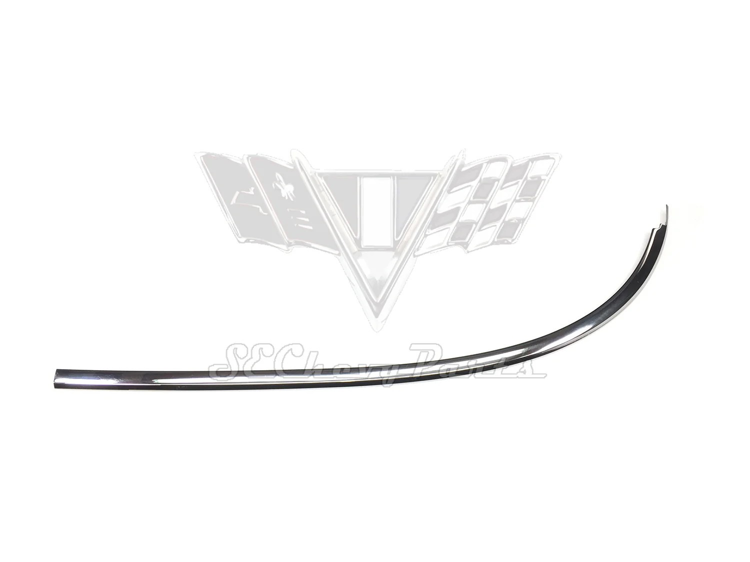 1963-1964 Chevy Impala 2-Door HT LEFT Lower Windshield Reveal Trim Molding SHOW
