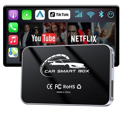 Car Smart AI Box CarPlay&Android Auto Box Android 13 HDMI with Netflix YouTube