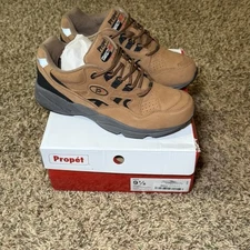 Propet Stability Walker FTS Shoe M2034 Brown Leather Nubuck Sneakers Mens 9.5 5E