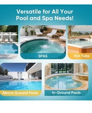 Pool Vacuum for Above Ground Pools, Handheld Pool Vacuums with Brush Head