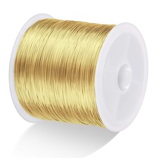 Jewelry Wire 328Ft 26 Gauge Tarnish Resistant Copper 0.4mm X 100m Gold
