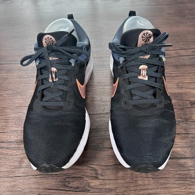 Nike Downshifter 12 Women s Size 9.5 Black/Bronze Running Shoes Lace-Up Sneakers