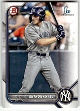 2022 Bowman Draft #BD-97 Anthony Hall 1st New York Yankees Baseball