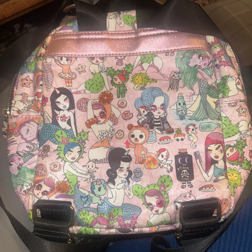 Tokidoki X Valfre Raro Mini Mochila Bolso Increíble Patrón Unicorno Suavemente Amado  Foto 2 de 4