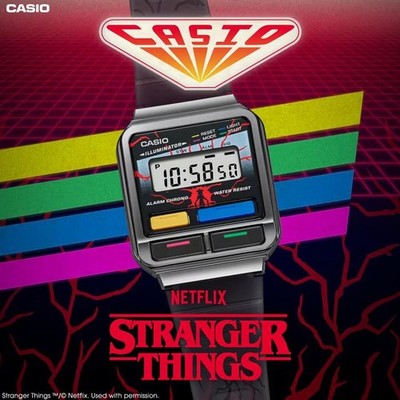 Casio A120WEST-1A Stranger Things Collaboration Model, Gray Skeleton NEW