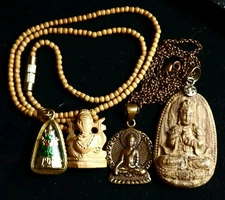 Buddah Pendant Lot Vairocana & Reclining BuddhaGanesha Phra Kaew Morakot