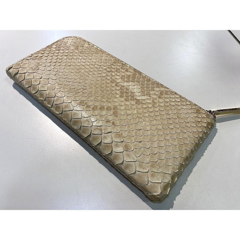 ATAO Python L-shape Zipper Bill Wallet Beige - image 2