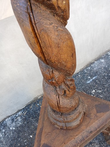 LEGGIO RUSTICO MONTANARO RICCO DI INTAGLI - COLONNA TORCIGLIONE - 1940 EMILIA - Foto 6 di 22