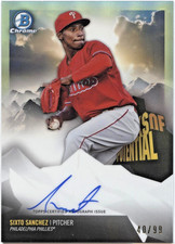 2018 Bowman Chrome Peaks of Potential Auto /99 Sixto Sanchez #PPA-SS Autograph