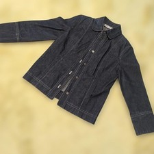 MARC JACOBS Denim Jacket Dark Blue Size 4 MJ1225057