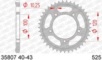 Kettenrad Stahl 42-ZäHne 525-Teilung FüR Aprilia RSV4 1000 Rf Abs Bj. 2015-2018