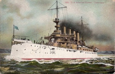 U.S Armored Cruiser, Tennessee Vintage Postcard Wpc11