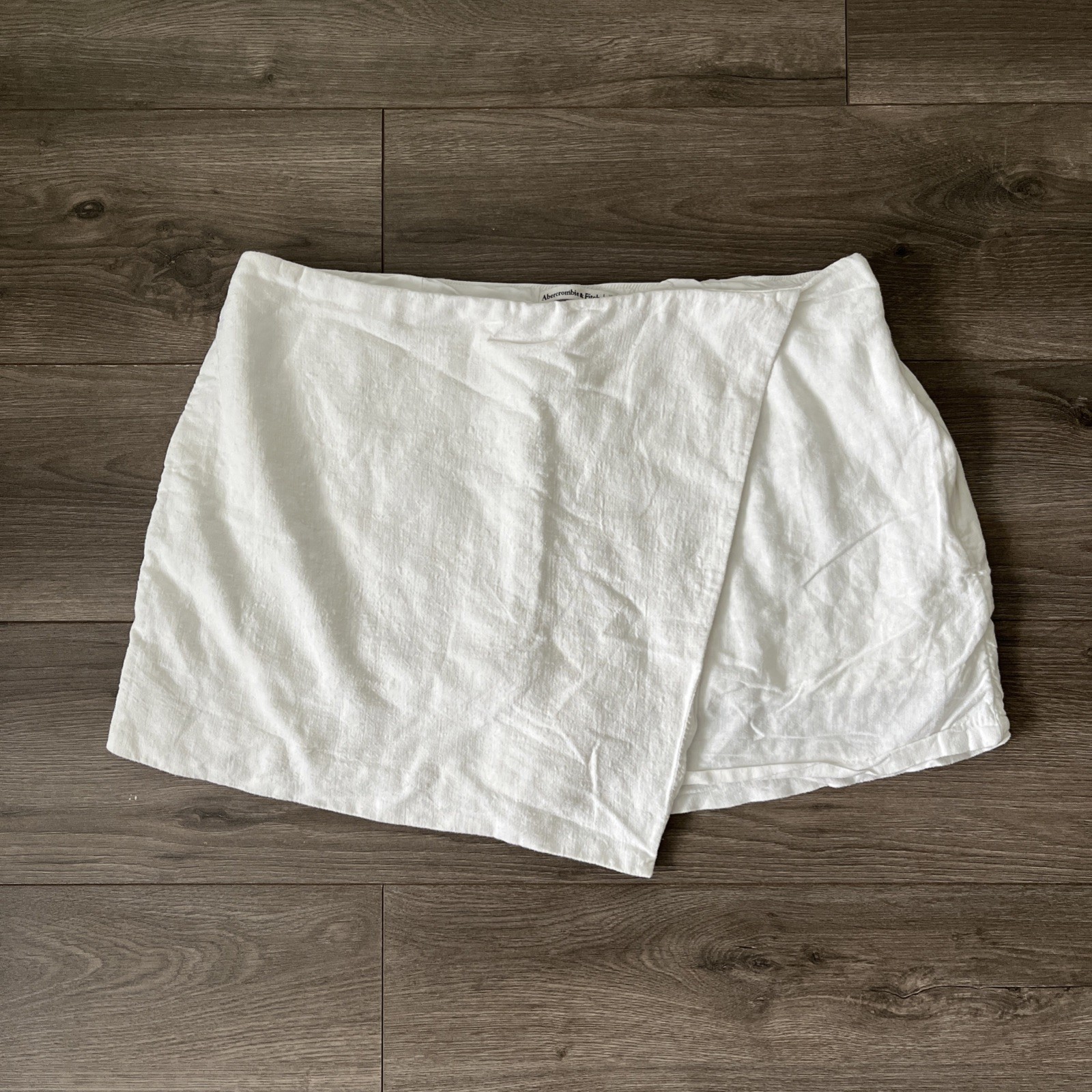 Abercrombie & Fitch Womens XL Linen Blend White Skirt
