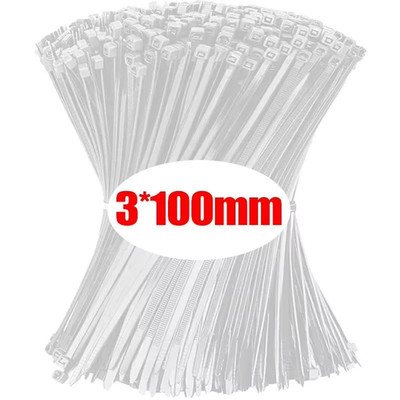 1000/100 Stück Nylon Kabelbinder selbstsichernd Kabelbinder Gurte verstellbare Kabel