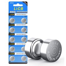 LiCB 10 Pack LR44 AG13 357 303 SR44 Battery 1.5V Button Coin Cell 10