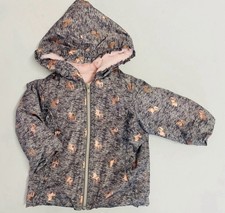 Penelope Mack Gray Unicorn Jacket Coat Hooded Girls Size 5 Fleece Liner