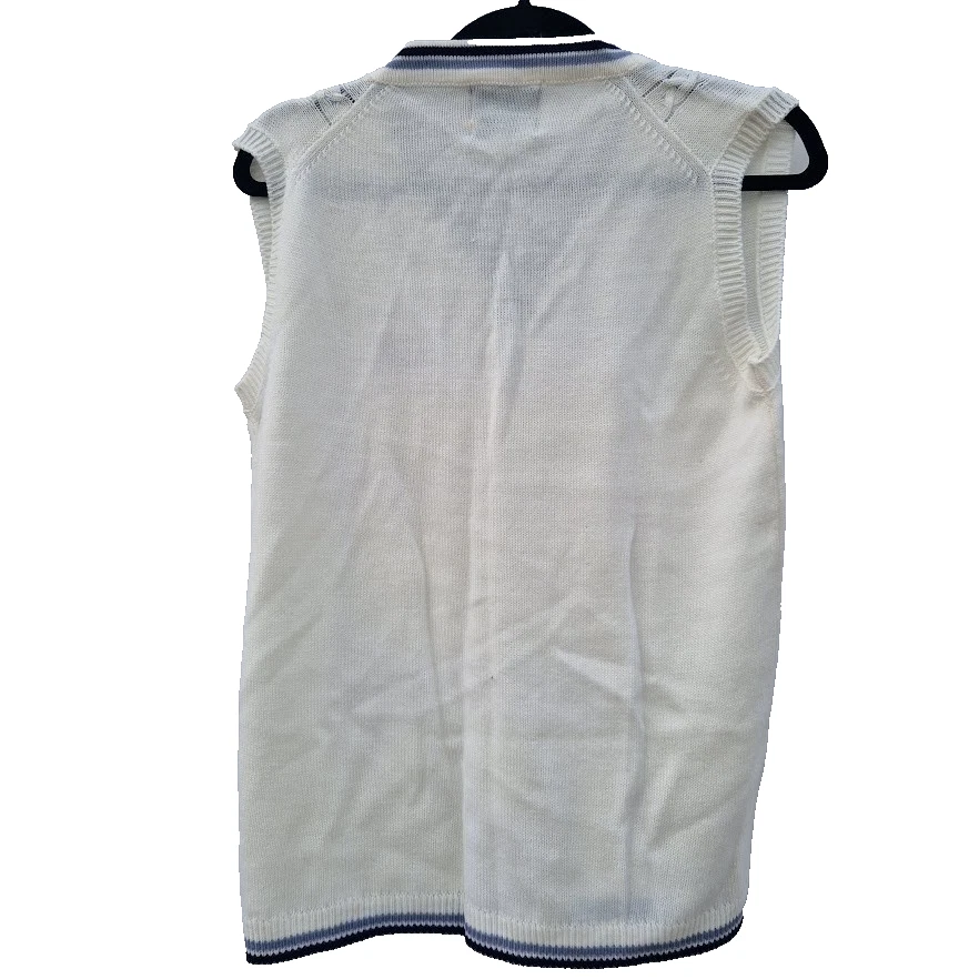 Vintage Fred Perry Sweater Vest 38 - Cricket Varsity Striped Tank Top - Image 2 of 4