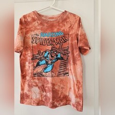 sz7 Marvel The Amazing Spiderman Tshirt Tie Dye Disney Avengers NYC Nostalgia