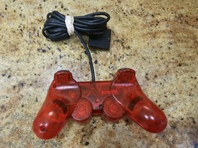 OEM Red Transparent/Clear DualShock 2 PS2 Playstation 2 Controller