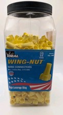 IDEAL Wing-Nut Wire Connector, 451 Yellow Qty 500 30-651J