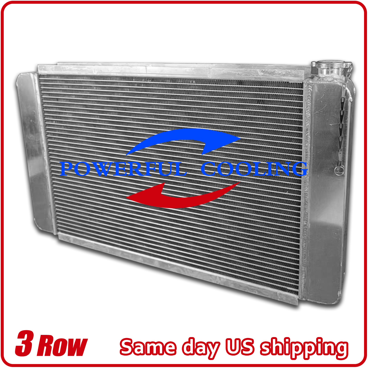 For 28" x 16" Ford/Mopar Style Crossflow Universal Racing Full Aluminum Radiator