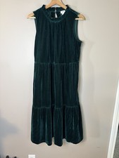J crew Velvet dress Green Size 8 Womens