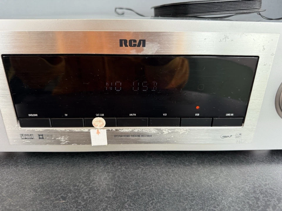 RCA RT2760 Home Theater AV Stereo Receiver 170W No Remote Powers On Silver - Image 2 of 4