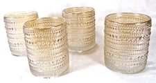 Hobnail Beaded Iridescent Juice/Cocktail Glasses, Set of 4