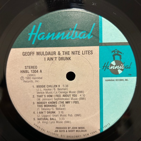 Geoff Muldaur And The Nite Lites* - I Ain't Drunk (LP, Album