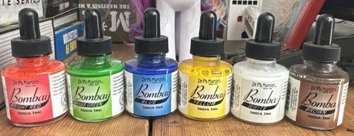 Dr. Ph. Martin's Bombay India Ink Set 6 Assorted Colors