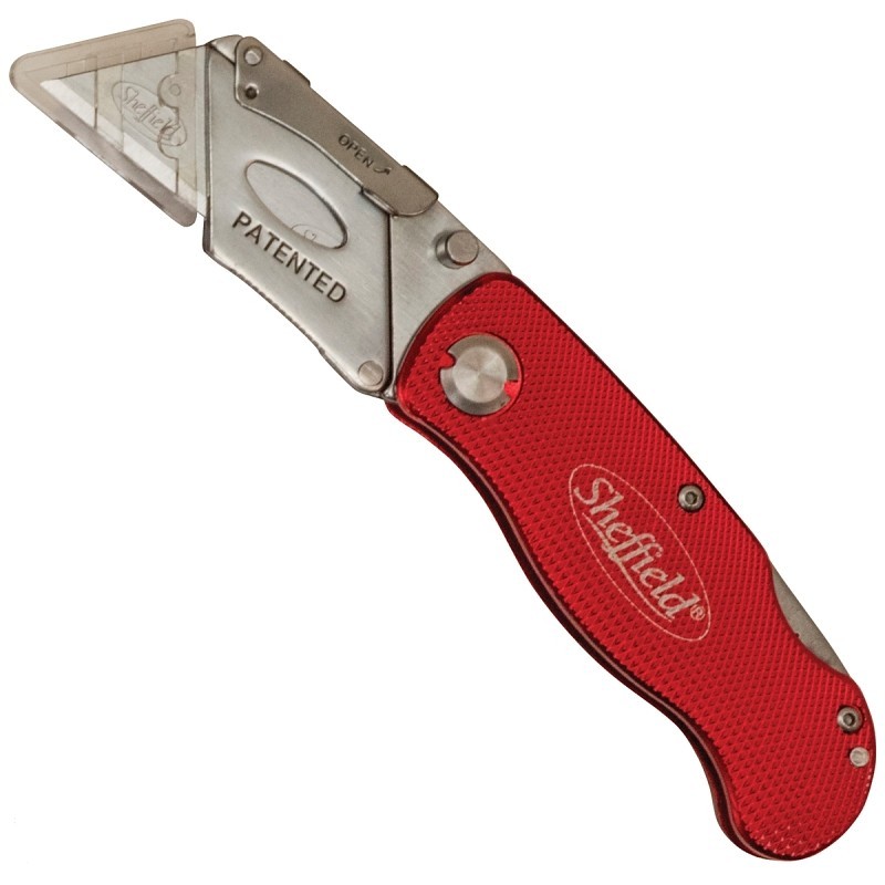 Sheffield 12614 Utility Knife, 2-1/2 in L Blade, Stainless S