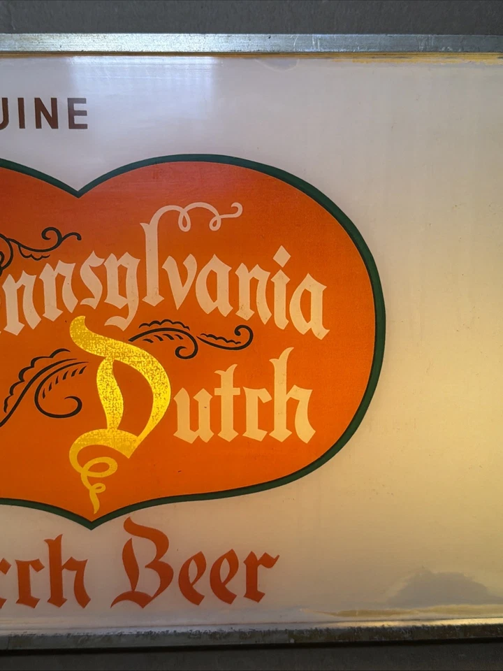 "Reloj con letrero iluminado de cerveza de abedul holandés Pennsylvania de colección ¡Funciona 25x10""! Foto 4 de 4