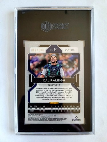 2022 PANINI PRIZM NEON ORANGE CAL RALEIGH RC! 1/100! SGC 10! 1/1! FIRST ONE! - Picture 3 of 3