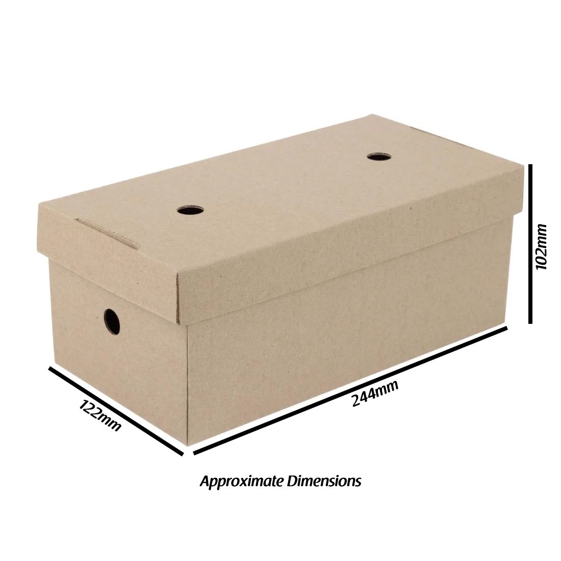 100 x Gourmet Kraft Large Burger MealBox Biodegradable and Compostable Cardboard