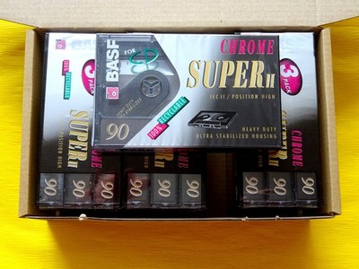 10x BASF Chrome Super II 90 Cassette Tapes 1993-1994 + OVP + SEALED + In Box +#2