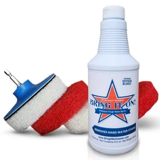 Bring It On Cleaner Hard Water Stain Remover Plus Scrubbing Pads and Attachment