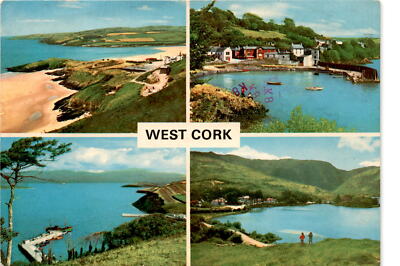 West Cork, Ireland, Bantry, Glengarriff, Glandore, John Hinde Postcard
