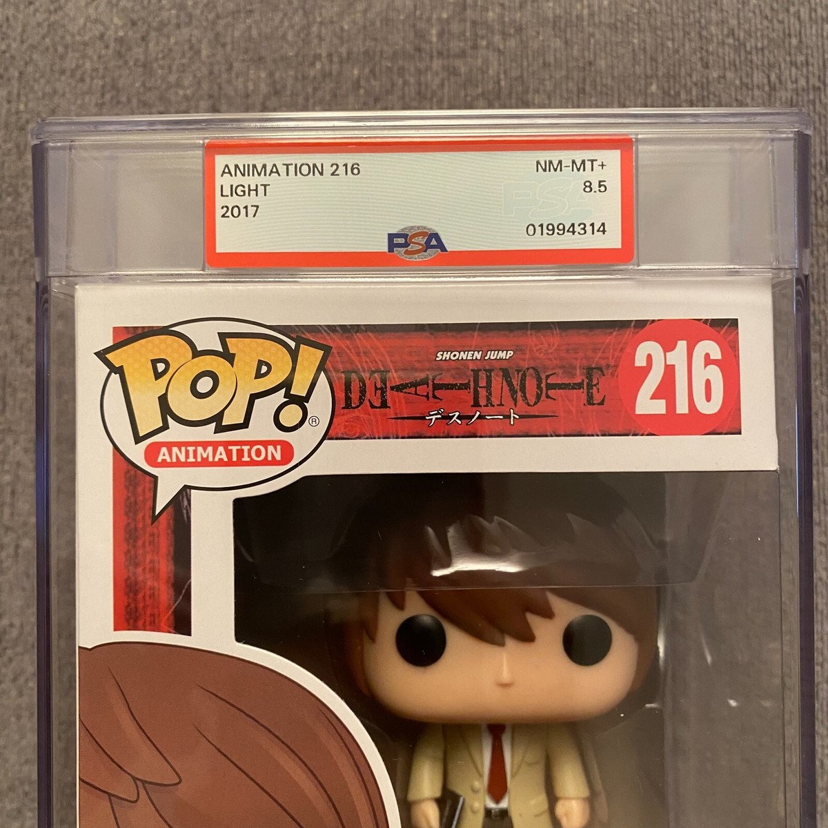 PSA 8.5 Funko Pop! Death Note Light Yagami #216! RARE, RETIRED