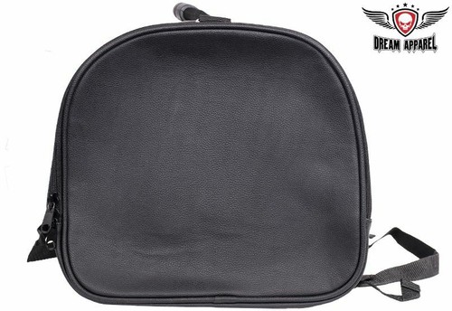 Motorcycle Sissy Bar Luggage Duffle Bag w/Reflective Skull -Black Medium PVC New - Picture 7 of 12