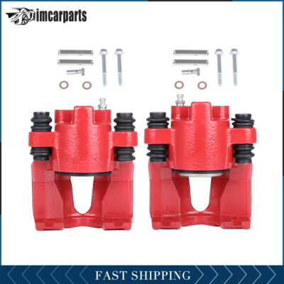 Rear Left Brake Caliper With Bracket For 2000-2004 Ford F-250 Super Duty – Red Powder Coated