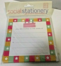 Un lot de 8 cartes de fête d'invitation (style 6)