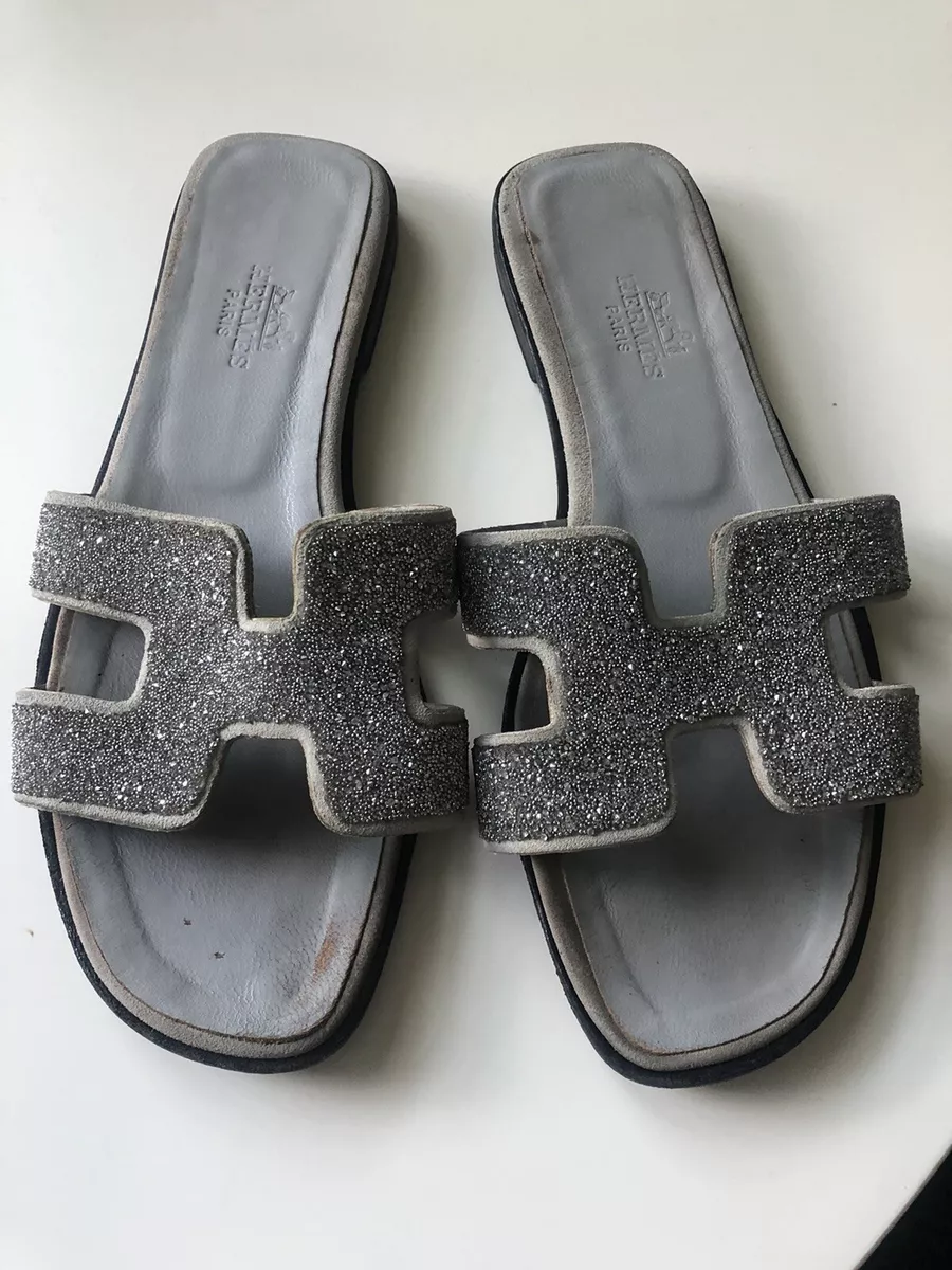 Hermes glitter cheap sandals