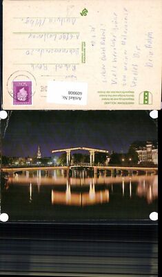 609008,Amsterdam Holland Magere brug over de Amstel Brücke Nachtansicht Netherla