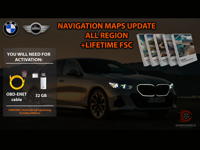 Navigation maps update 2025-2024 ALL REGION (Lifetame) + FSC (BMW/MINI)