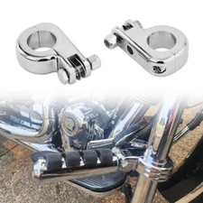Pair 1.25" Motorcycle Highway Footrest Foot Peg Clamps For Honda Suzuki Kawasaki