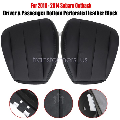 For 2010-2014 Subaru Outback Front Bottom & Back Black Seat Cover Perforated - Foto 36 di 130
